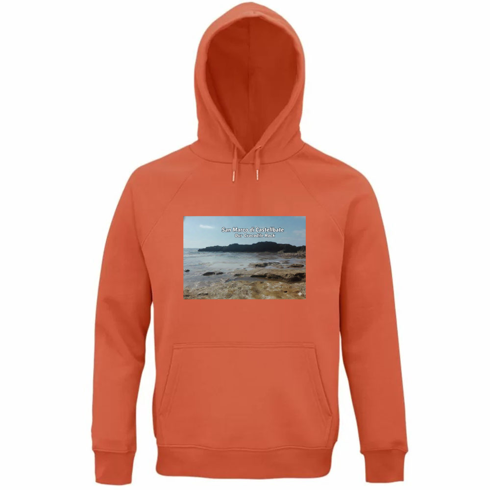 Felpa Organica Unisex Cappuccio Cocrodilecilento