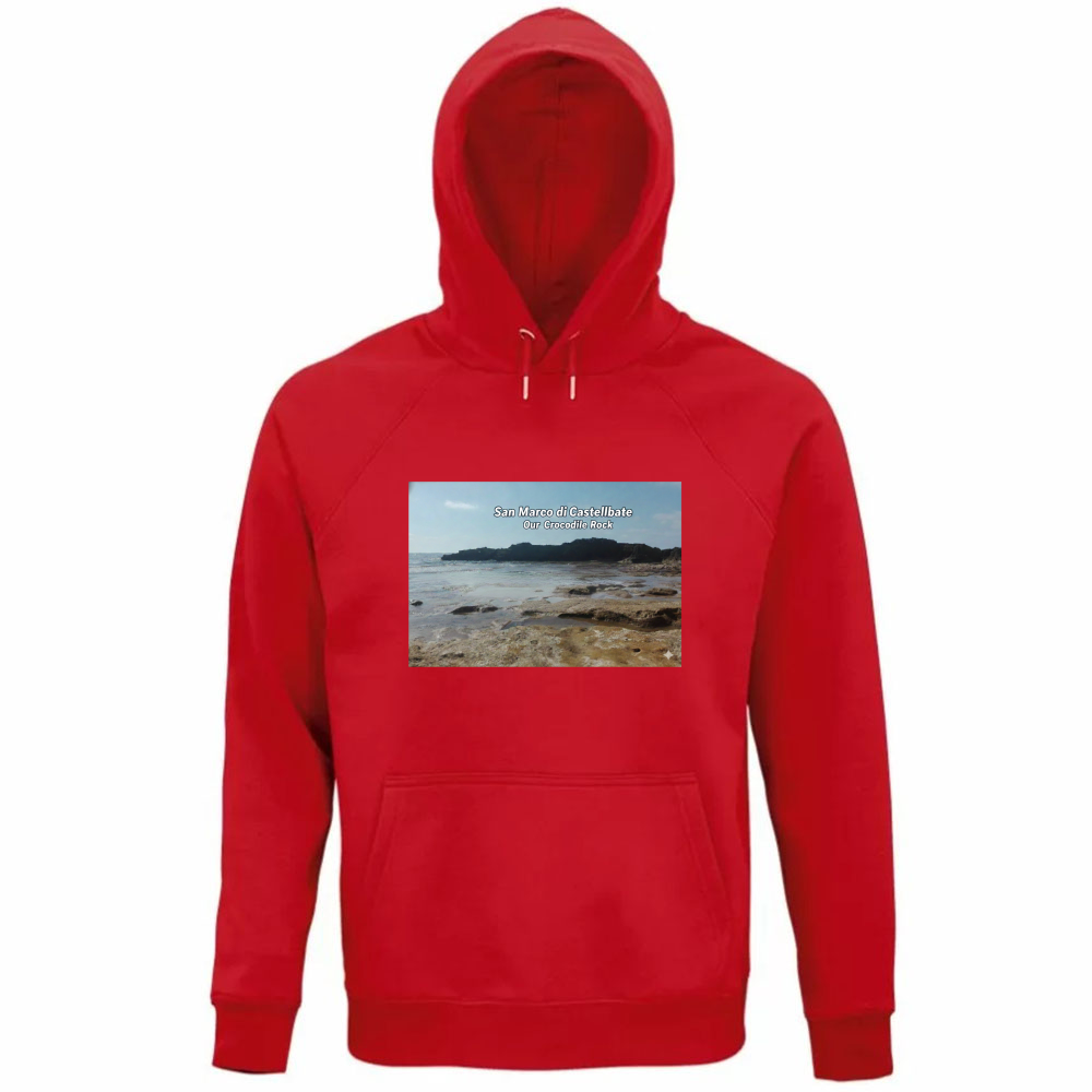 Felpa Organica Unisex Cappuccio Cocrodilecilento