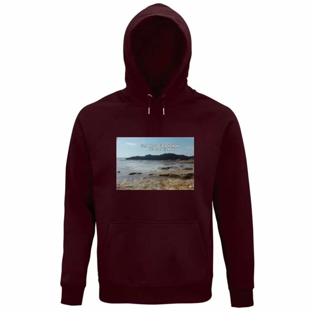 Felpa Organica Unisex Cappuccio Cocrodilecilento