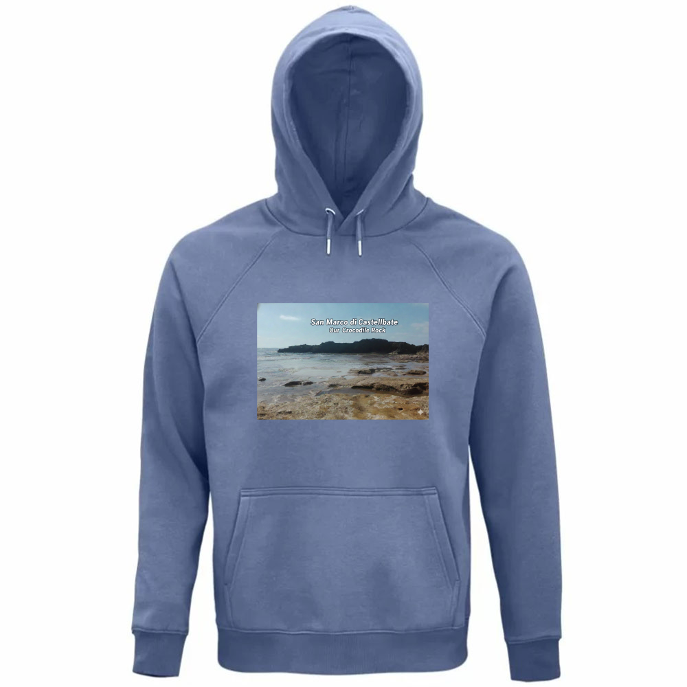 Felpa Organica Unisex Cappuccio Cocrodilecilento