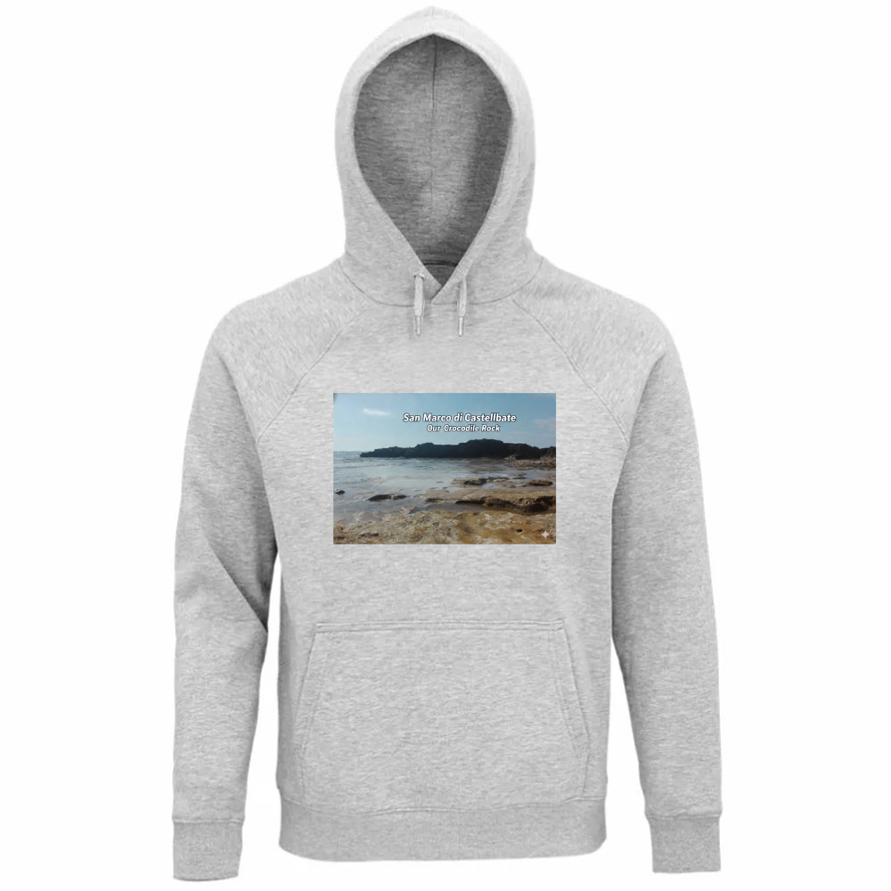 Felpa Organica Unisex Cappuccio Cocrodilecilento