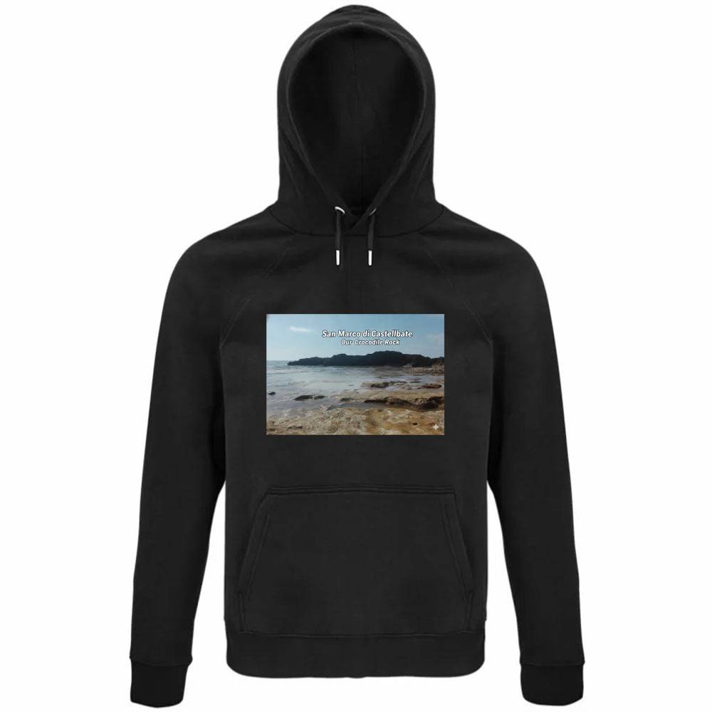 Felpa Organica Unisex Cappuccio Cocrodilecilento