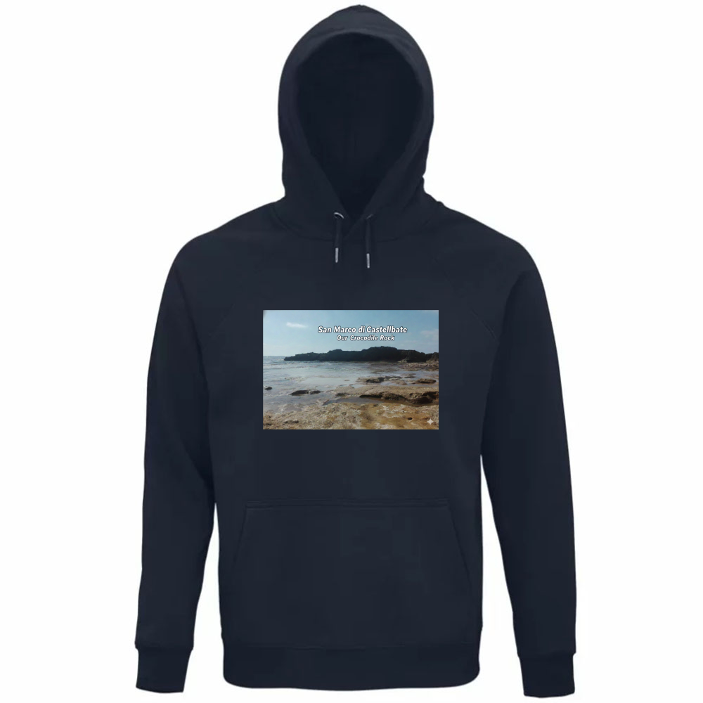 Felpa Organica Unisex Cappuccio Cocrodilecilento