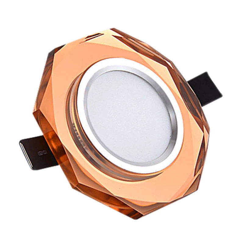 Crystal Modern Ceiling Light AC90-260V Embedded 3W 5W LED Downlight Aisle Corridor Lights Porch Lamp Corner lamp for Living Room