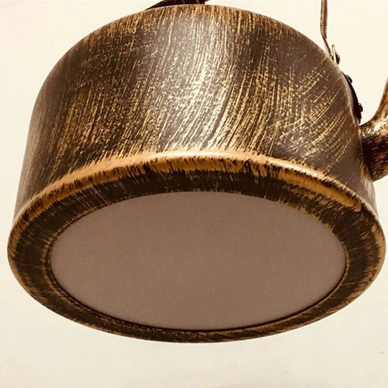 Dining Room Retro Industrial Hanglamp Iron Kettle Luminaire Pendant Lights for Bar Kitchen Decoration Modern Led Light Fixtures
