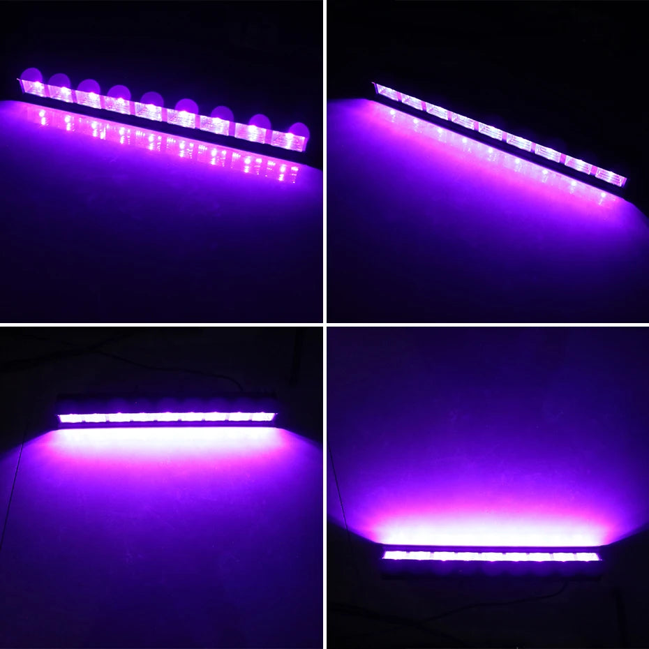 ALIEN 12 LED UV Black Lights Stage Blacklight Ultraviolet Wall Wash for Halloween Dance DJ Disco Glow Fluorescent Party Gameroom
