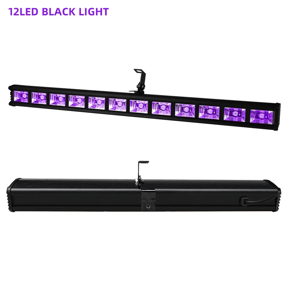 ALIEN 12 LED UV Black Lights Stage Blacklight Ultraviolet Wall Wash for Halloween Dance DJ Disco Glow Fluorescent Party Gameroom