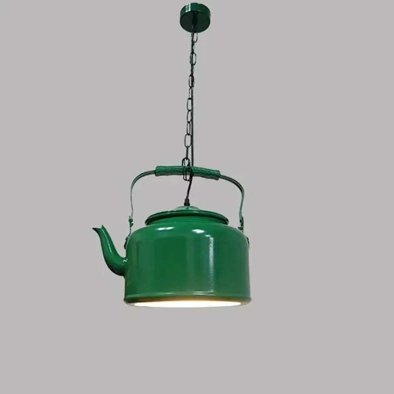 Dining Room Retro Industrial Hanglamp Iron Kettle Luminaire Pendant Lights for Bar Kitchen Decoration Modern Led Light Fixtures