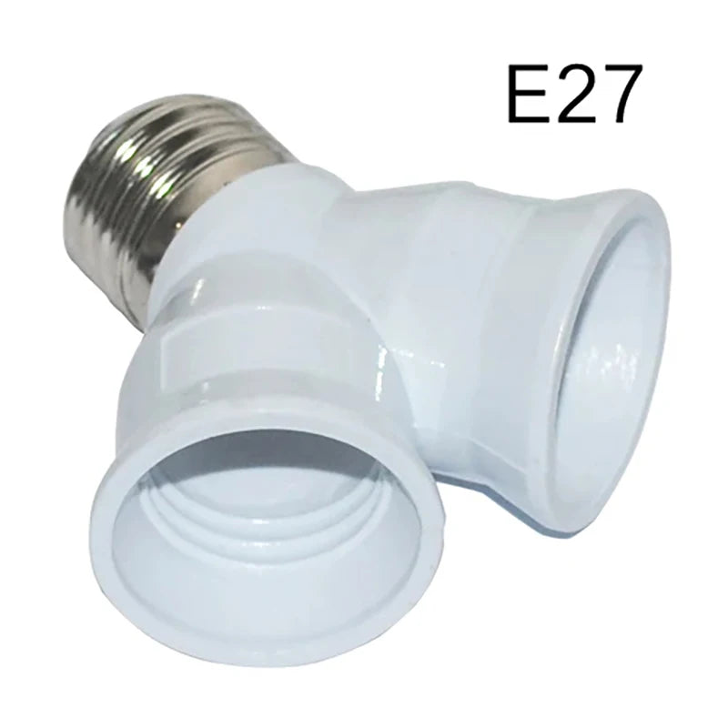 E27 To E27 Bulb Socket Adapter Converter Extender Splitter Household Socket Dual Head Converter Sockets For Light Bulbs A2